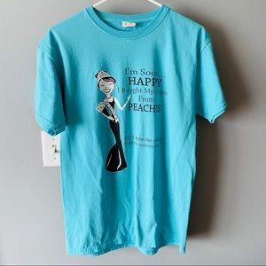 Peaches Boutique blue t-shirt